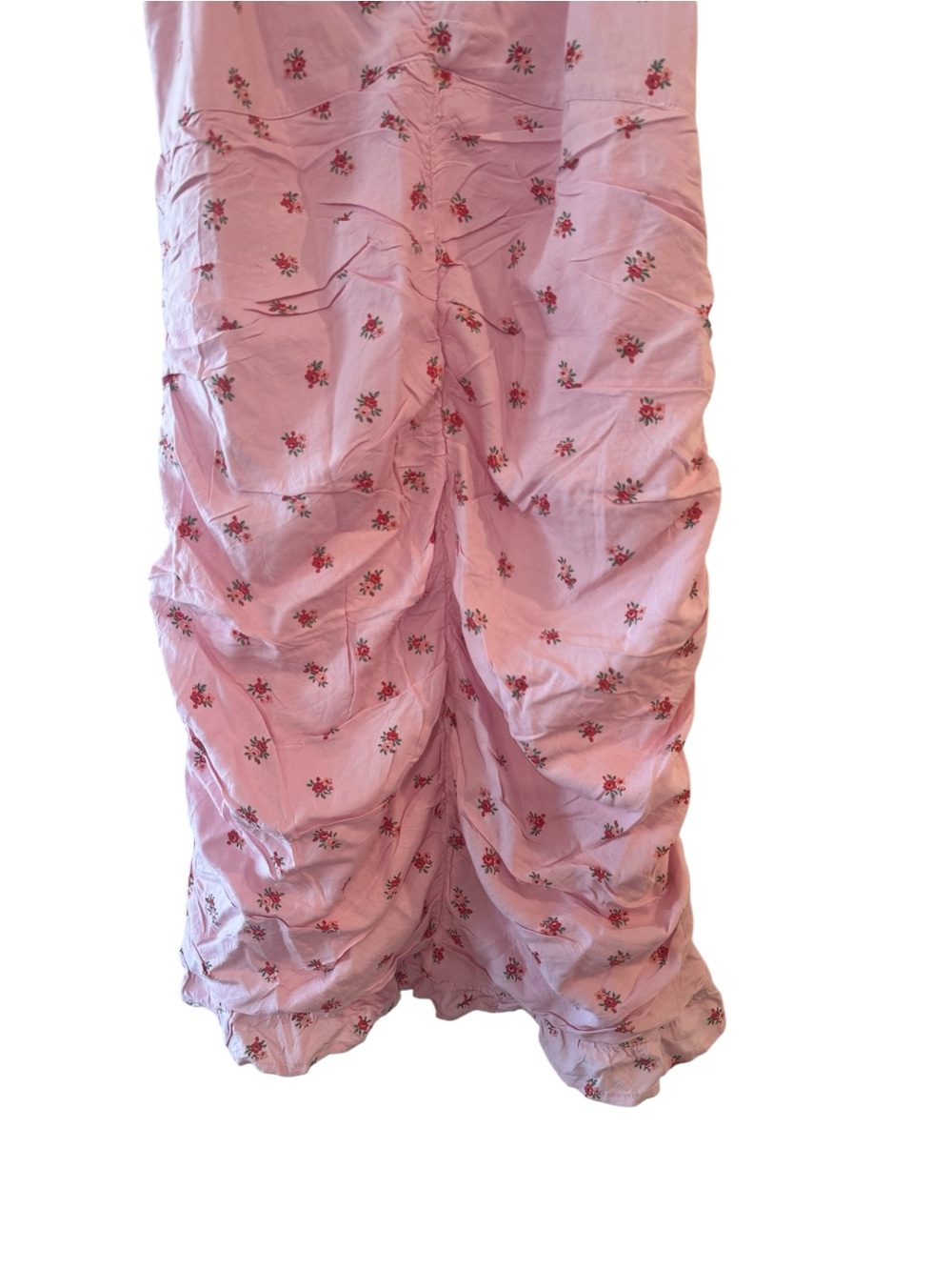 Hollister Pink Floral Smocked Tie-Strap Dress - Picture 3 of 7
